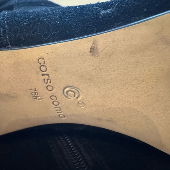 Corso Como Black Suede Heeled Boots - Picture 6 of 6